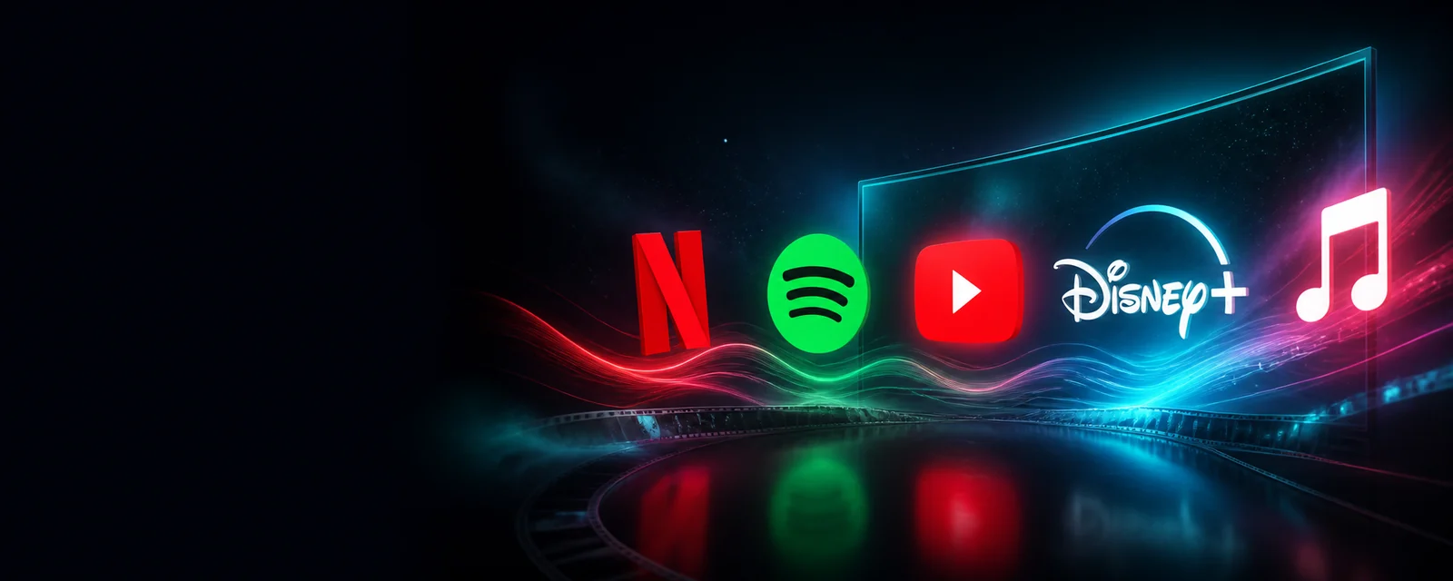 บริการสตรีมมิ่ง Netflix, Spotify, YouTube, Disney Plus และ Apple Music